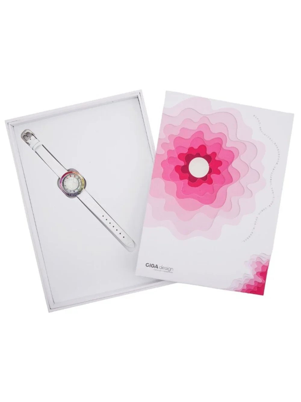 NWT Ciga Design Sparkle Quartz Crystal White Dial Ladies Watch